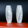 Frijoles pequeños de nácar natural para hombre, fabricación de joyas, colgante más grande, forma ovalada, corte de cara, diseño de imagen de cabujón de concha blanca 