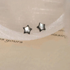 Corte en forma de estrella pequeña de nácar natural para diseño de pendientes, fabricación de incrustaciones de bricolaje, concha negra, piezas de joyería de frijoles pequeños, cabujón