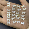 Corte de diseño de lazo de nácar Natural para hacer pulseras, joyería DIY para mujer, bonitos pendientes con forma de lazo, frijoles pequeños de color negro 