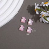 Natural Madre de perla rosa frijoles diseño animal cortando cosas bonitas diseño de gato para la fabricación de collares piezas pequeñas joyería de regalo de niña