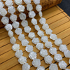 Forma de flor de nácar natural, corte de doble cara para diseño de collar, fabricación de piezas pequeñas de concha marrón hechas a mano, joyería para mujer 