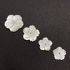 Corte de diseño de flor de nácar Natural para mujer, fabricación de joyas, diseño de broche, frijoles pequeños, anillos de concha blanca, fabricación de moda