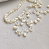 Corte natural en forma de gota de nácar para diseño de pulsera usando piezas de collar de corte de cara de frijoles pequeños cabujón de corazón bombe 