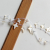 Frijoles pequeños de nácar Natural para mujer, joyería, diseño de collar, pulsera con diseño de cabujón en forma de rayo DIY 