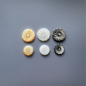 Corte de flor de nácar Natural para hacer pendientes, cabujón grande, concha negra, diseño colgante para mujer, collar DIY, frijoles 