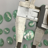 Corte de cabujón de concha verde de nácar Natural para hacer pendientes, diseño de incrustaciones, frijoles coloridos, piezas pequeñas, forma ovalada, bricolaje