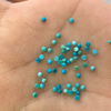 Cabujón de frijoles pequeños de nácar Natural, anillos de 2mm con incrustaciones, piedra azul turquesa, cuentas de forma redonda, diseño de pendientes 