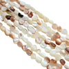 Granos de joyería de nácar Natural para hacer collares, forma DIY, diseño opcional para pulsera, piezas de moda para mujer, color blanco 