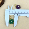 Colgante de flor de nácar Natural, diseño de piedra Aventurina, cabujón, incrustaciones de joyería, ágata verde, fabricación de joyas coloridas para mujer 
