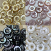 Pendientes con diseño circular de nácar Natural para joyería, collar, diseño colgante, cadena para mujer, cabujón con forma de moda 