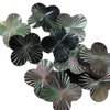 Diseño de forma de trébol de nácar Natural, joyería de cabujón, pendiente de corte, diseño de incrustaciones de concha negra, forma de flor tallada en la cara