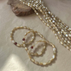Pulsera de bolas de color marrón perla Natural, diseño con cadena en forma de arroz para joyería DIY, fabricación de cuentas redondas, joyería para mujer