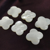 Pendiente con forma de cabujón de trébol de perla Natural, diseño de incrustaciones, joyería para mujer, collar, anillos tallados de bomba para mujer 