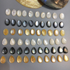 Cabujón ovalado de nácar Natural tallado para diseño de pendientes, fabricación de incrustaciones de joyería, pulsera para mujer, cuentas pequeñas de concha negra 