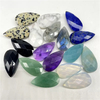 Colgante de corte de cara con forma de gota de perla Natural, cabujón de piedra de cristal, joyería de ágata de gran tamaño para fabricación de diseños DIY