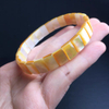 Pulsera de concha amarilla cuadrada con forma de cabujón de perla Natural para mujer, cuentas de joyería, anillos de diseño de moda 
