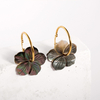 Pendiente de flor de nácar Natural, joyería de diseño, pendiente negro, fabricación de flores, pulsera, diseño de concha y collar de gran tamaño 