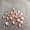 Pendientes de corte con diseño de cabujón pequeño de nácar Natural, diseño de joyería, fabricación de cara, corte de frijoles redondos, concha de abulón 