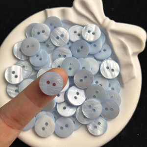 Corte en forma de botón de nácar Natural para hacer tela, diseño de cabujón de frijoles pequeños, piezas de joyería, disco redondo de color azul 